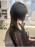 セミロングウルフレイヤースタイル！美由紀#八王子
