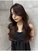 イメチェンヘアスタイル小顔に見せるヘアココアベージュ
