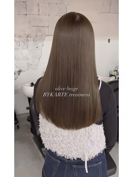 ヨーク(YOKE) ダブルカラーオリーブベージュミルクティーブラウン髪質改善