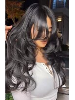 ヌエン 渋谷(NU/EN)&nbsp;ロングハイレイヤー/ダークシルバー/バタフライレイヤー