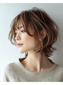 ミディアムレイヤー×白髪ぼかしカラー30代40代50代60代