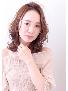 リメル 奥沢自由が丘店(Remel) 【Ash自由が丘/須賀一美】エアリーランダムカールミディ