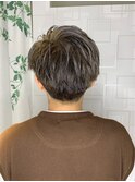 【河野有希】メンズもパリッとシルバーグレー