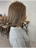 韓国前髪顔周りロング×インナーグレージュ[心斎橋/髪質改善]