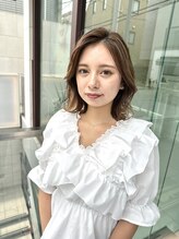 セレナ ヘアアンドネイル(CELENA hair&nail) 明るめブラウン前髪なし くびれヘア