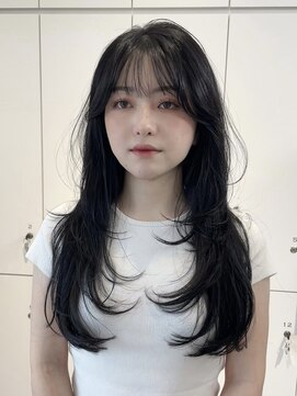 ロンドアンメゾン 原宿(Lond un Maison.) 中華ヘア ハッシュカット ブルーグレージュ