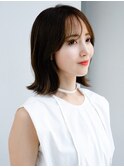 ◯薄めバング短めバングフェイスレイヤーカット切りっぱなしボブ
