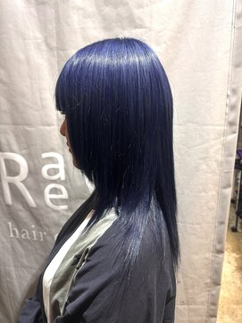 ブレイブ ヘアデザイン(BRaeVE hair design) ネイビー&顔周りレイヤー