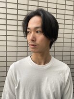 メンズ毛流れパーマ センターパート