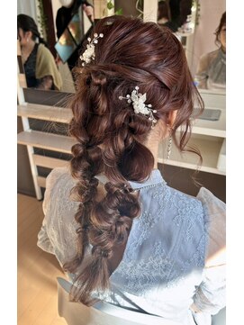 ジェネータ 新横浜店(GENETA) ゆるふわ2本編みおろしスタイル【ヘアセット/新横浜】