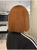 ハイトーンボブミルクティーベージュピンクベージュダブルカラー