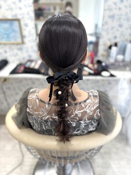 サクララ(Sakura la) タイト編みおろし/参列ヘア/アップヘア/タイトヘア/ヘアアレンジ