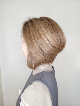 松本平太郎美容室 国立店 40代50代60代×前下がりグラデーションボブ×イノアカラー