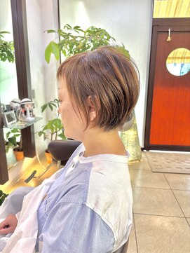 ヘアアーク(HAIR arc) ショートボブ#前下がり#ニュアンスカラー#津田沼ショートカット