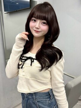 プリアバイポプルス 渋谷(pria by popls) ミディアムレイヤーハッシュカット顔周りレイヤーカット韓国ヘア