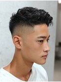 刈り上げセンターパート/波巻きツイストスパイラル/茗荷谷