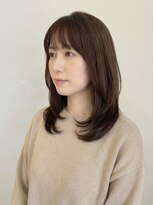 レセ 南柏店(Laissez) ナチュラルセミロング/内巻きレイヤー/前髪あり【レセ南柏店】