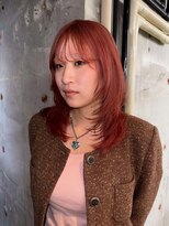 クレン(CLENN)&nbsp;pink orange color / layer cut