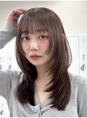  &nbsp;&nbsp;&nbsp;韓国風ハッシュレイヤー×透けショコラブラウン
