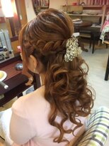 ヘアーメイク ナユタ(hair make nayuta) ロング ブラウンカラー およばれモテアレンジ