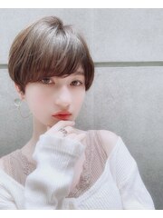 【佐藤健太郎】大人かわいいアッシュブラウン小顔ショートボブ