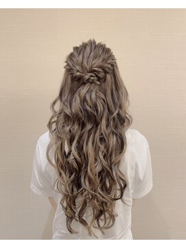 セットサロンフレア ヘアセット/ボブルフ/ショコラベージュ/カール/ベビーバング