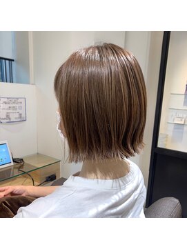 ルディー バイ ヘアーポケット(rudii by HAIR POCKET) 外はねボブ×ミルクティーベージュ☆★