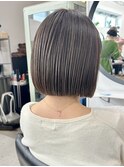 ナチュラルボブショートミニボブダブルカラーハイライトブリーチ