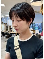 ソソ(soso)&nbsp;【soso 伊勢田】ショート×シースルーバング 【横浜/ブリーチ】