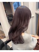 ラベンダーカラー　透け感カラー　レイヤーカット　大人可愛い