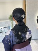 《zina福岡天神》卒業式ヘアセット　タイトアレンジ
