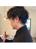 伸ばしかけメンズスパイラルパーマ