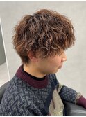 ツイストパーマ、2ブロック、マッシュカット