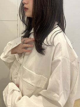 エイチ 梅田(H) 美髪ミニウルフデジタルパーマショートカットミディアムミニボブ