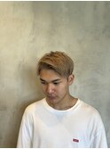 アップバング/ツーブロック/ミルクティーベージュ