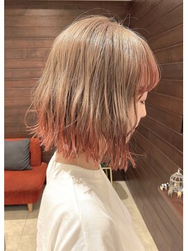 ジャム(Jam) 切りっぱなしボブ×ミルクティーカラー★中村大輔