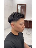 スキンフェード×ハイライト