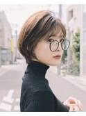 ショート　ショートボブ　ハイライトカラー　縮毛矯正　夏