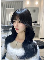 ユーフォリア 池袋東口駅前店(Euphoria)&nbsp;【Euphoria MITSUKI】韓国風レイヤースタイル×ブルーブラック