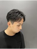 短めフェザーパーマ