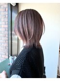 ベージュカラー×レイヤーボブ