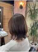 【ホワイトグレージュ/デジタルパーマ/ミニウルフ】千葉香奈