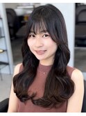 【顔周り似合わせカット】姫カットレイヤー/くすみベージュ