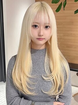 フリーク(FLEEK) シースルーバング×ハイトーンロング