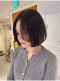透明感グレージュカラー◎髪質改善カラー◎韓国ボブ◎神戸、元町