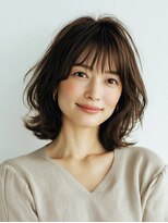 ビフィーノ リルネ(Bifino Rilune)&nbsp;40歳｜前髪短めボブ × アッシュ8レベル