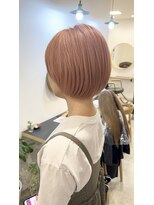 ハイク(HYKE)&nbsp;ピンクベージュ×丸みショートボブ