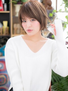 カバーヘア イヴ 戸頭店(COVER HAIR EVE) *+EVE戸頭+*…自然体の魅力♪万能！小顔前下がりボブc