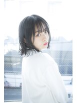 サロンドミルク 原宿(salon de MiLK) 【salon de MiLK 原宿】切りっぱなしボブ外ハネスタイリング