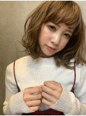 【SeeK  NEXT】スイート切りっぱなしボブ×アッシュベージュ